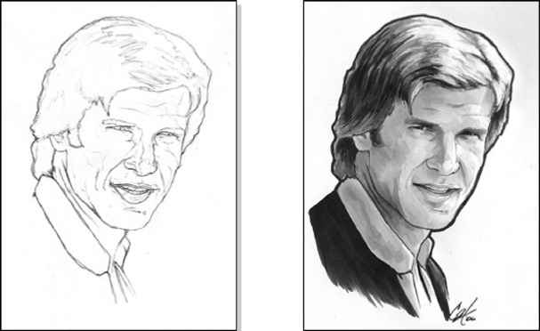 607x372 Star Wars Pencil Portrait - Star Wars Pencil Sketch