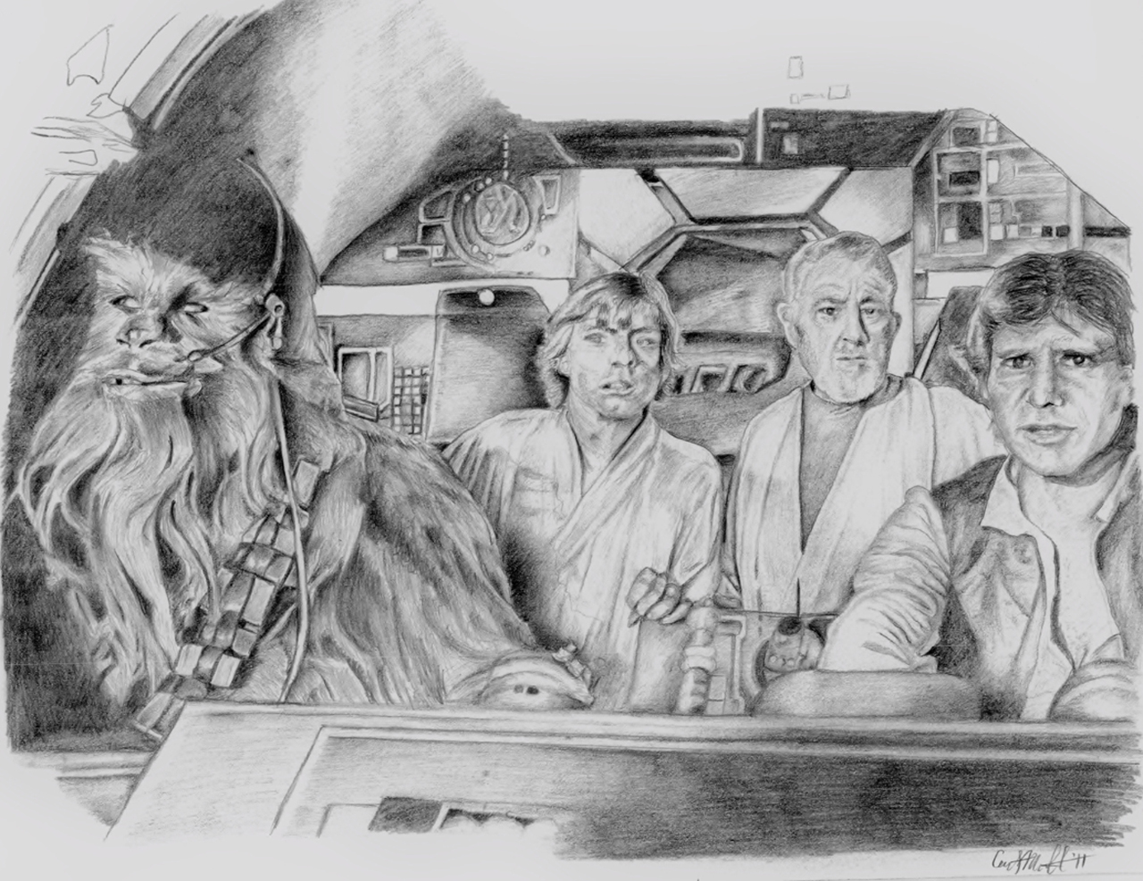 1280x987 Bantha Tracks Art Galaxy, May 2013 - Star Wars Pencil Sketch