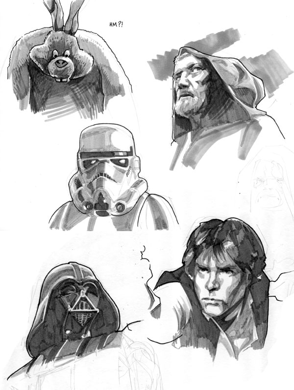 600x797 Star Wars - Star Wars Sketch Art