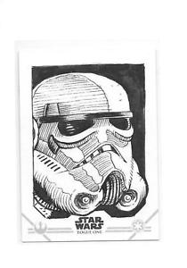 210x300 2017 Star Wars Rogue One Series 2 Stormtrooper Sketch By Luke - Star Wars Stormtrooper Sketch