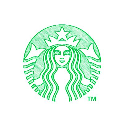 408x408 A Drawing Of The Starbucks Logo! ( ) Drawing Ideas - Starbucks Logo Sketch