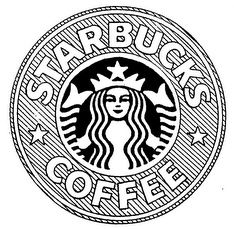 234x229 Starbucks, Logo, Drawing, Tumblr, Black And White, Coffee Art - Starbucks Logo Sketch
