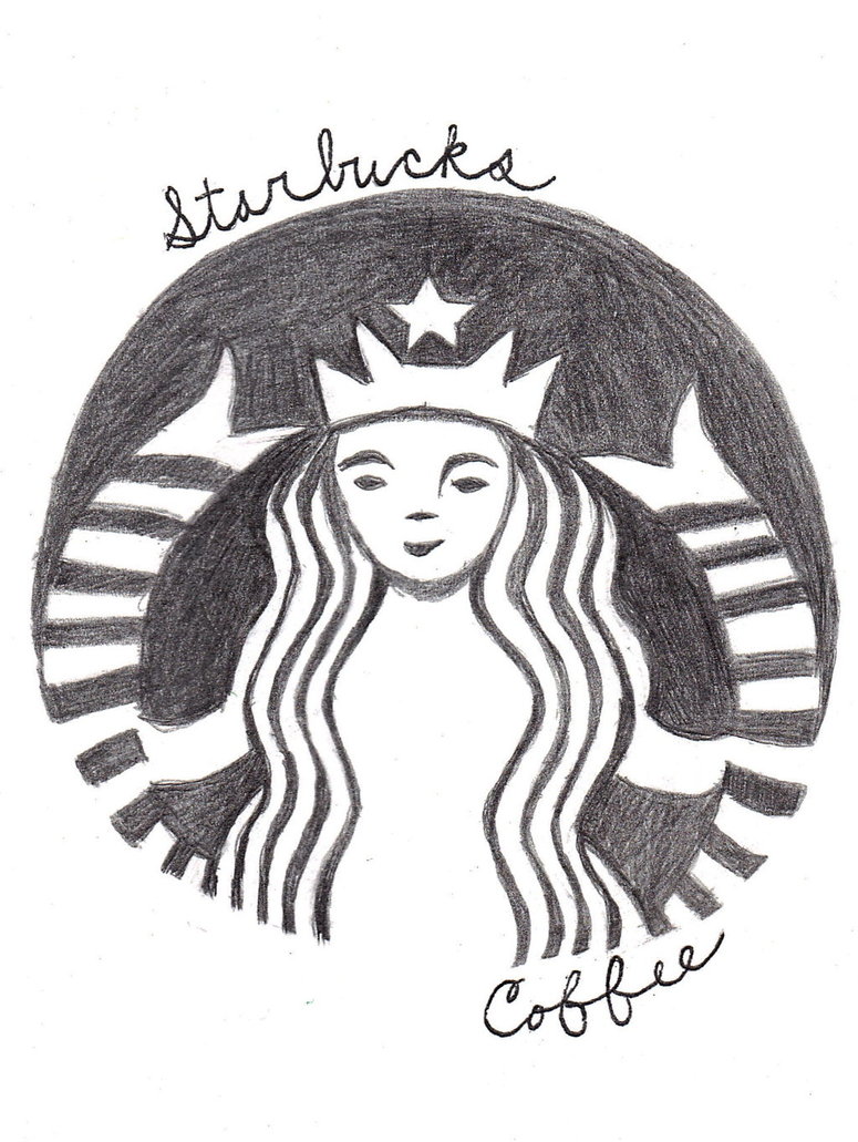 775x1031 How To Draw Starbucks Logos - Starbucks Logo Sketch