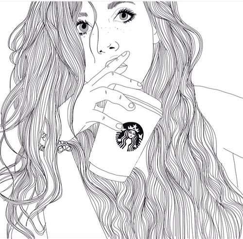500x492 Fresh Starbucks Drawing - Starbucks Sketch