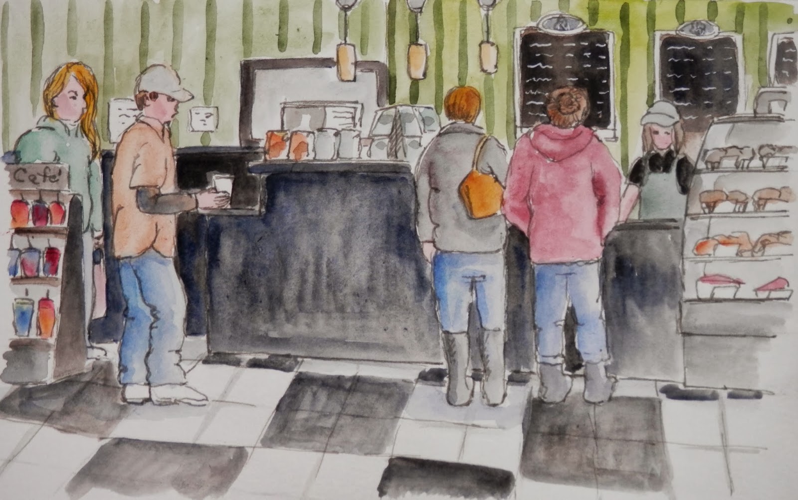 1600x1003 New York City Urban Sketchers Starbucks Sketch - Starbucks Sketch