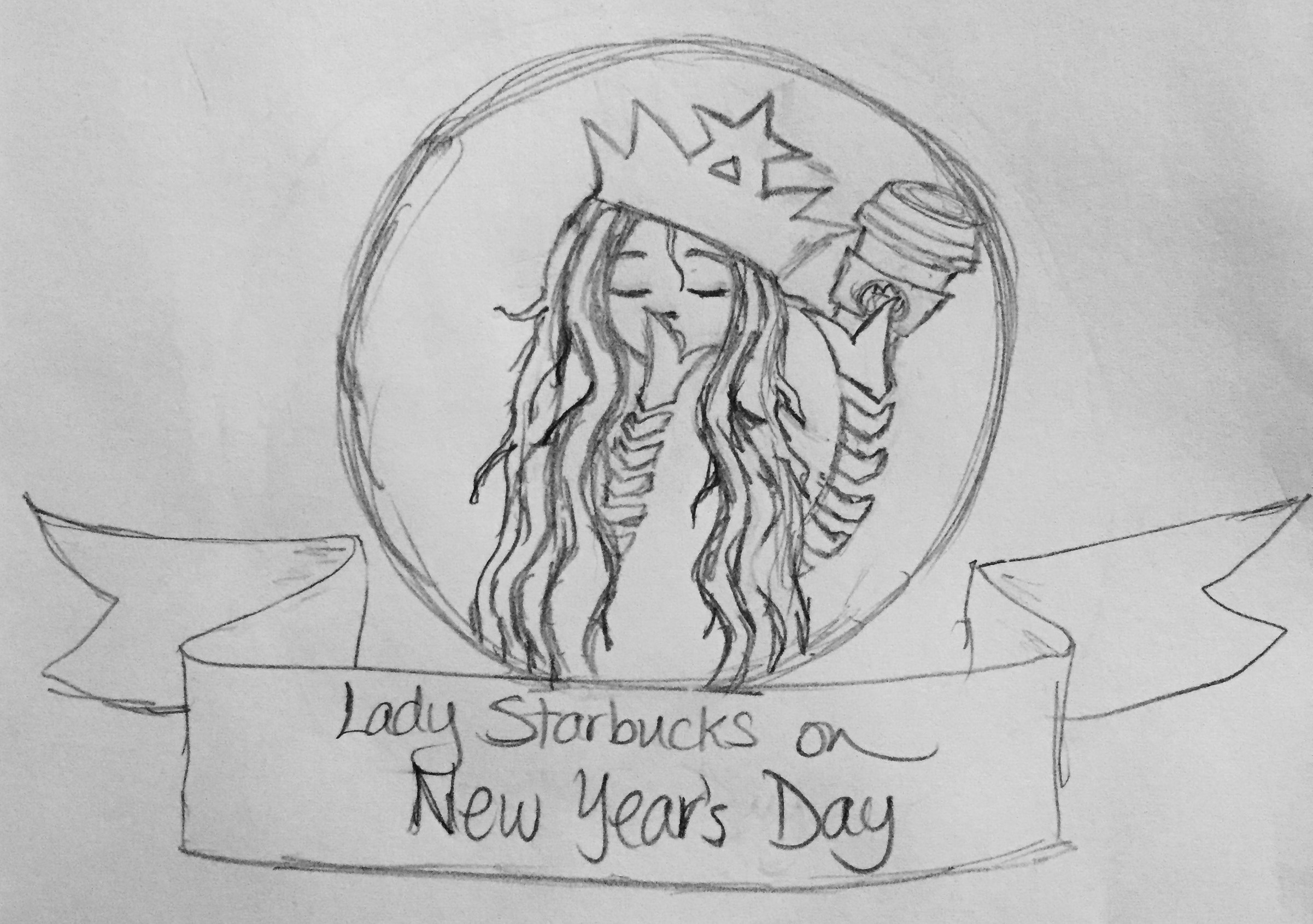 2402x1691 Starbucks Marketing Sketches - Starbucks Sketch