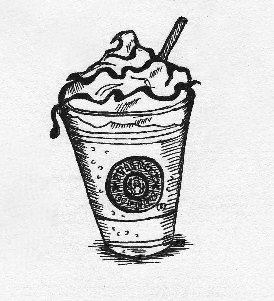 900x989 Starbucks Mmm By Jadeddreams1 - Starbucks Sketch