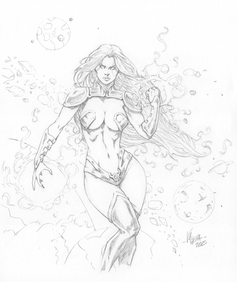 819x976 Starfire Sketch By Rv1994 - Starfire Sketch
