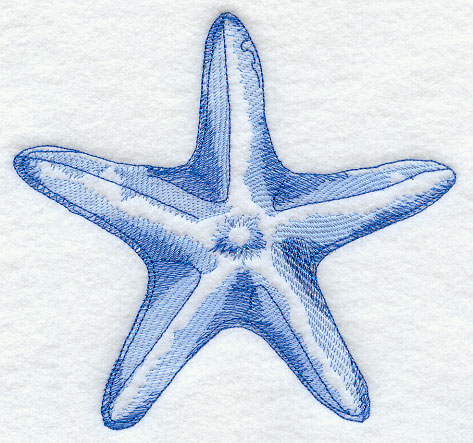 473x443 Machine Embroidery Designs - Starfish Sketch