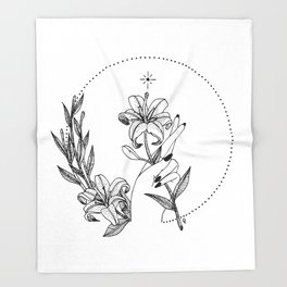 264x264 Stargazer Lily Throw Blankets Society6 - Stargazer Lily Sketch