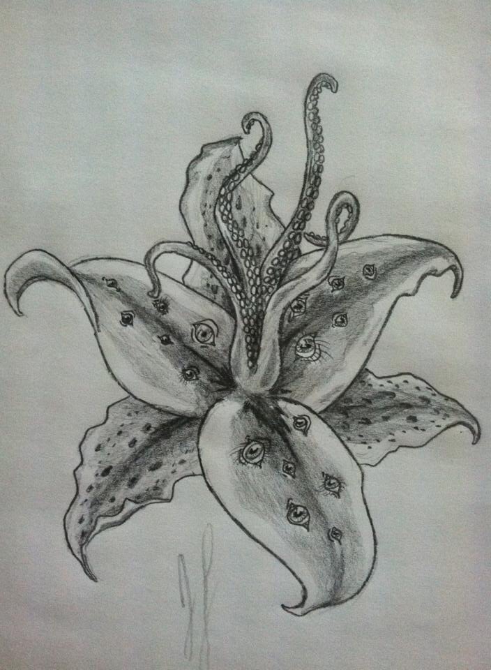 704x960 Stargazer Lily Monster By Cryogenp3nguin - Stargazer Lily Sketch