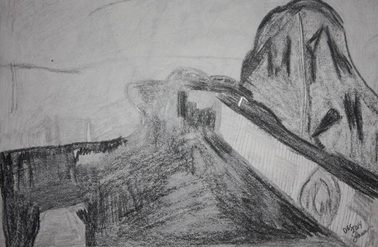 770x503 Saatchi Art Starry Night Drawing By Laura Catanese - Starry Night Sketch