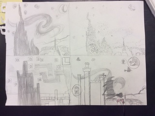 320x239 This Art Assignment Had Us Take A Famous Artwork, And Recreate It - Starry Night Sketch