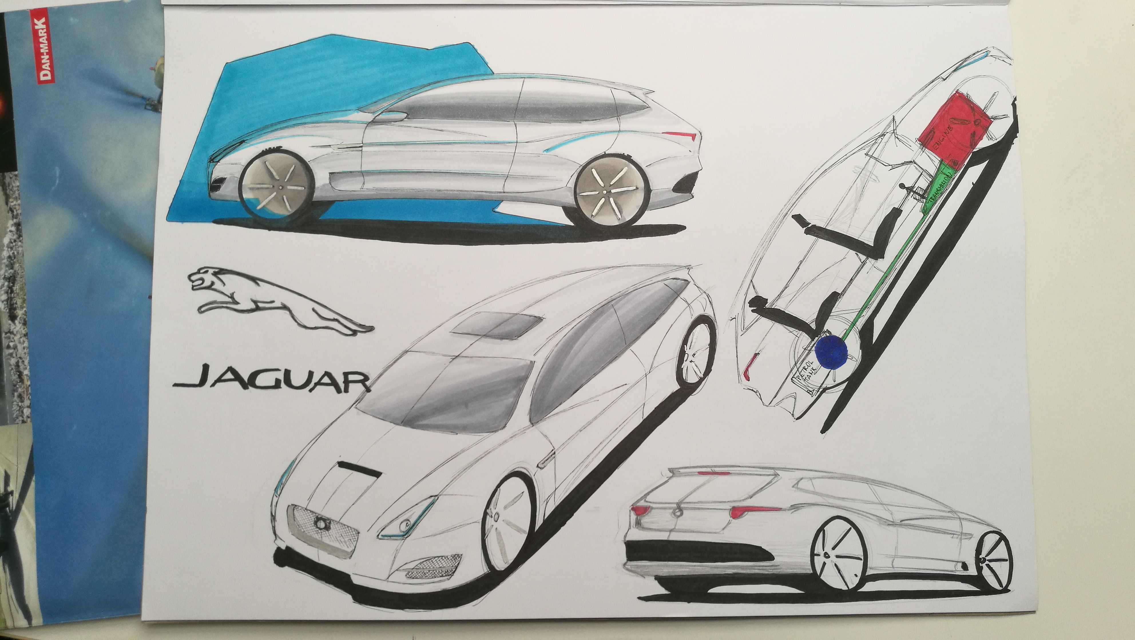 3968x2240 Jaguar Mid Engine Hatchstation Wagon, Rwd - Station Wagon Sketch