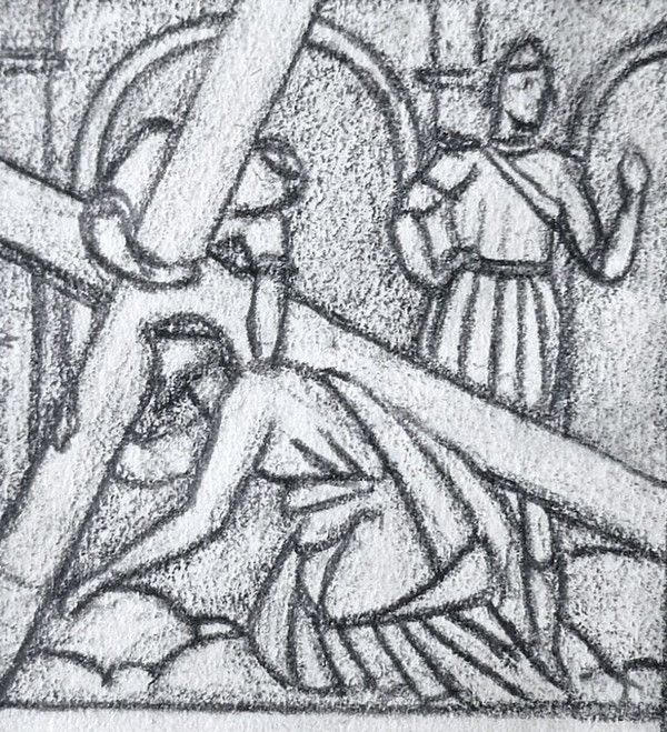 600x659 Lent Prayer - Stations Of The Cross Sketches