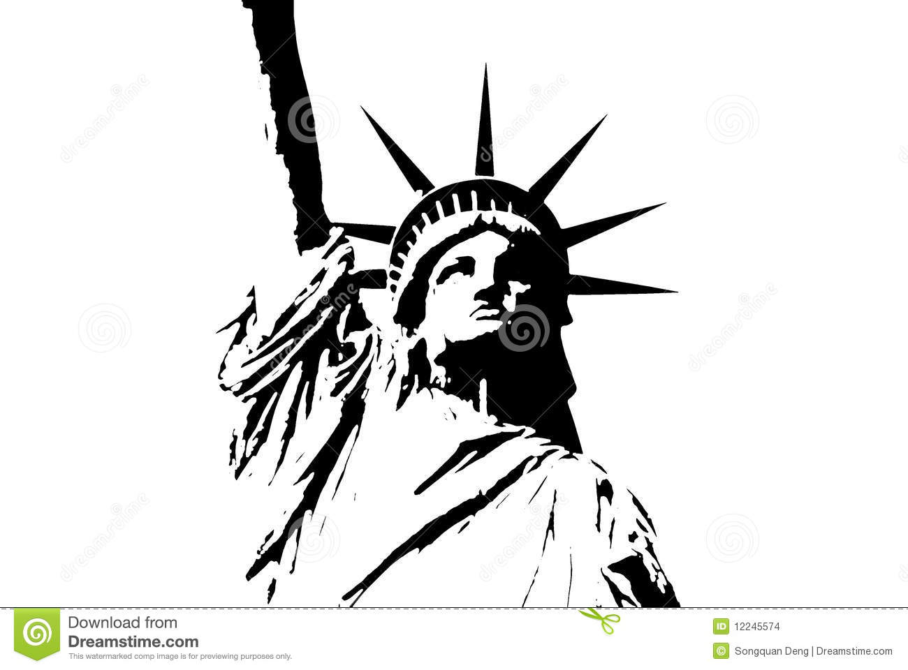 1300x960 Statue Of Liberty Clipart Face - Statue Of Liberty Face Sketch