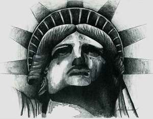 300x235 The Statue Of Liberty Crying - Statue Of Liberty Pencil Sketch