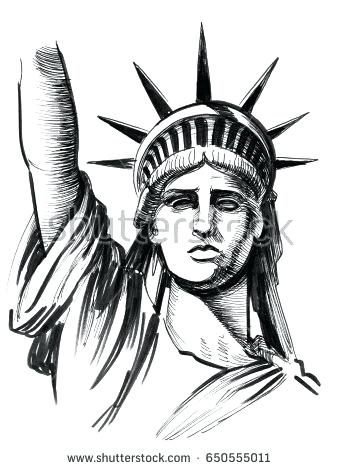 339x470 Statue Of Liberty Drawing As Well As For Produce Inspiring Statue - Statue Of Liberty Sketch Easy