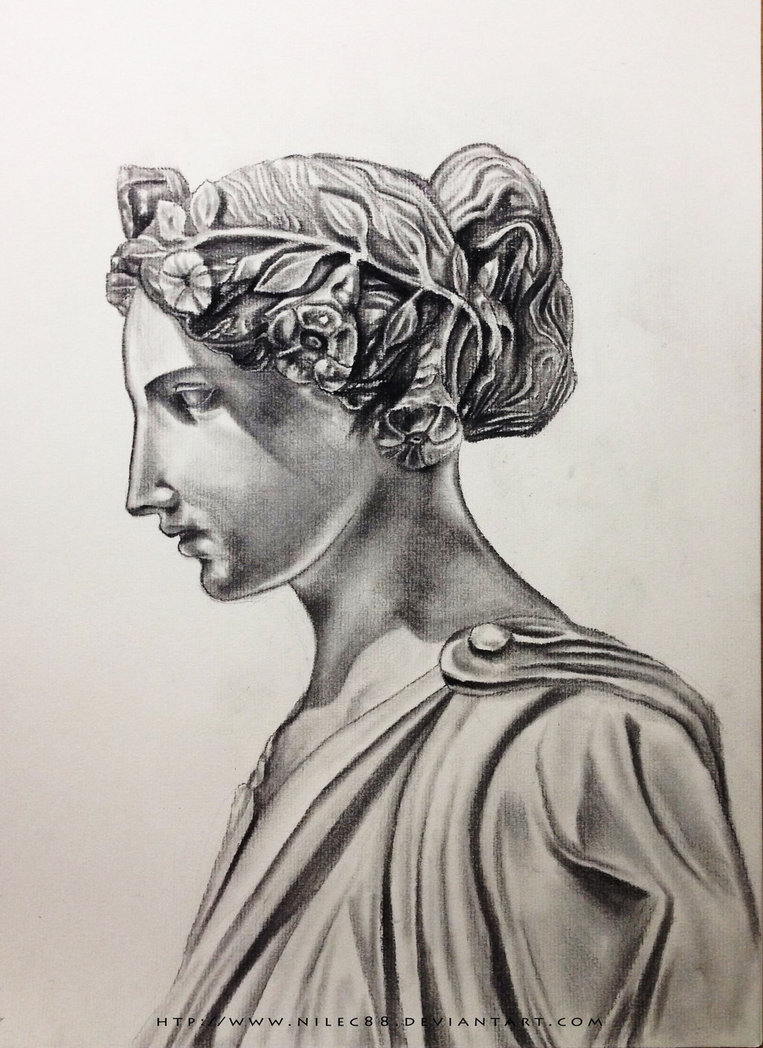 763x1048 Greek Statue Sketch By Nilec88 - Statue Sketch