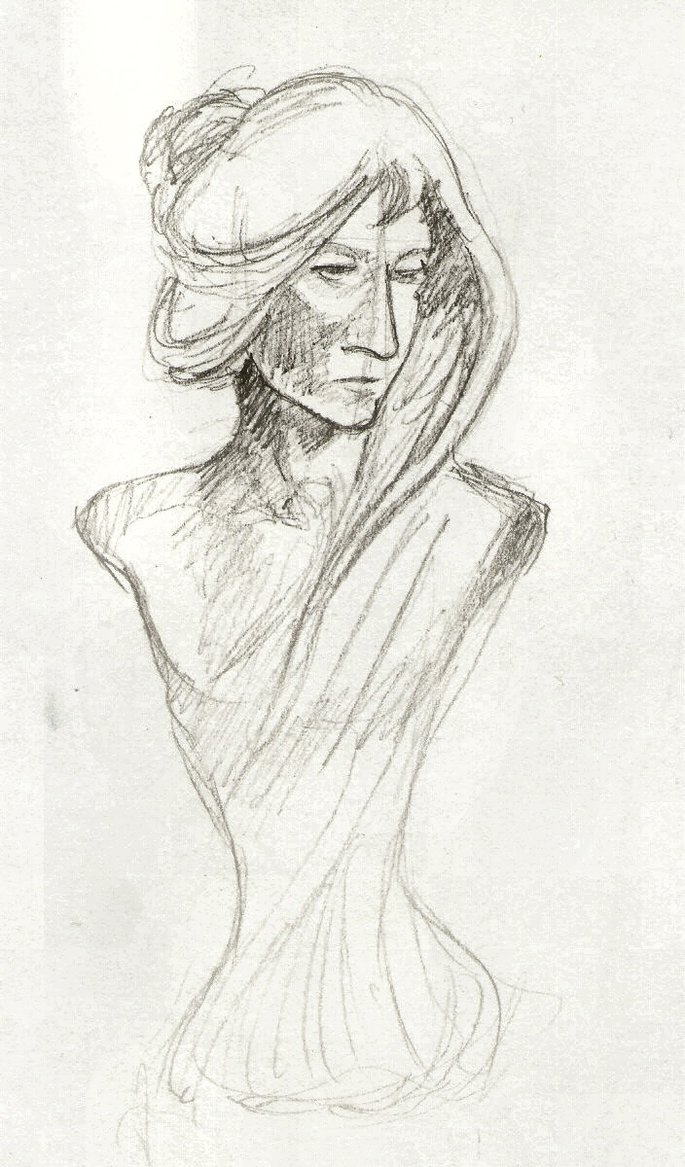 685x1167 2007 Statue Sketch By Vanhinck - Statue Sketch