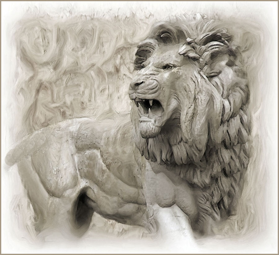 900x825 My Last One Tonight. Lion Statue Painting Sketch - Statue Sketch