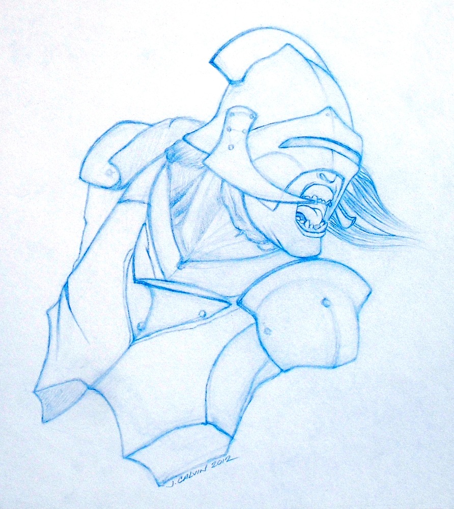 892x1000 Uruk Hai, Statue Sketch Title - Statue Sketch