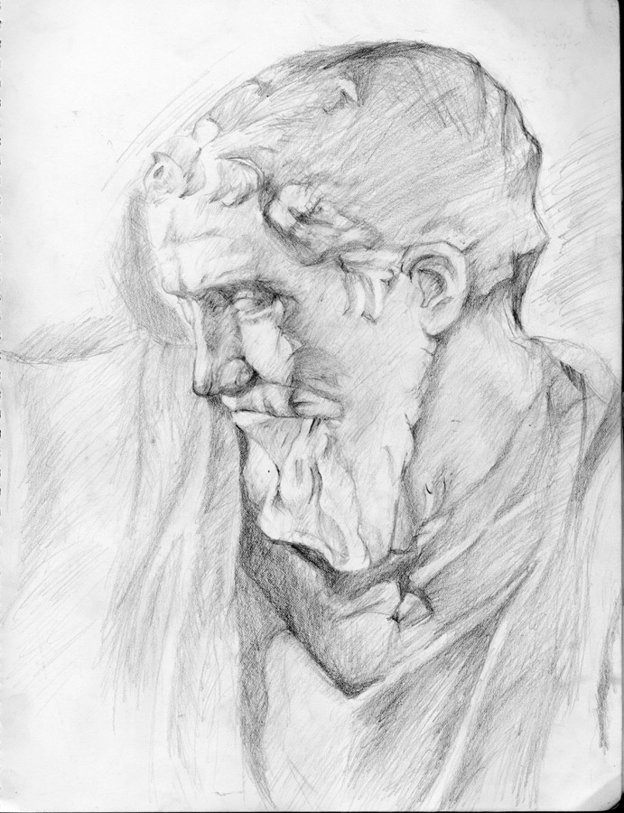 691x900 Sketch Of A Sketch Of A Statue By Higalack - Statue Sketch