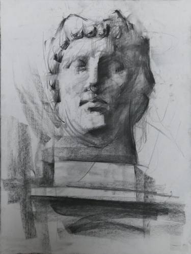 375x498 Sketch Of Statue 'Stephanomenos Drawing By Panagiotis - Statue Sketch