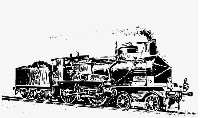 650x384 Hand Painted Power Train, Sketch, Transportation, Steam Locomotive - Steam Train Sketch