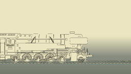 256x144 Old Steam Engine Train Cartoon Sketch Animation Stock Animation - Steam Train Sketch