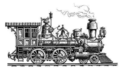 Steam Train Sketch at PaintingValley.com | Explore collection of Steam ...