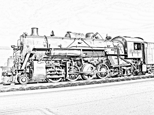 500x375 Steam Train Sketch Tutorial - Steam Train Sketch