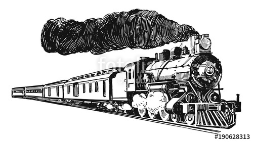 Steam Train Sketch at PaintingValley.com | Explore collection of Steam ...