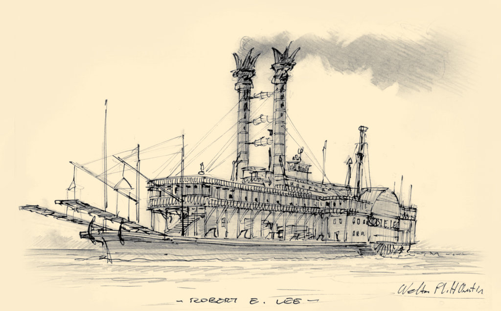 Steamboat Sketch at PaintingValley.com | Explore collection of ...