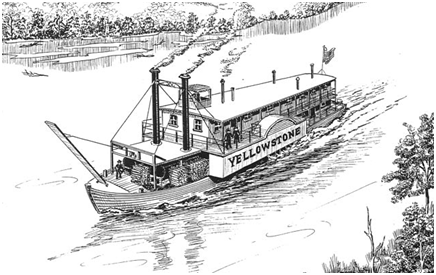 436x275 Railroad, Steamboat, River And Canal How The Miners Came To - Steamboat Sketch