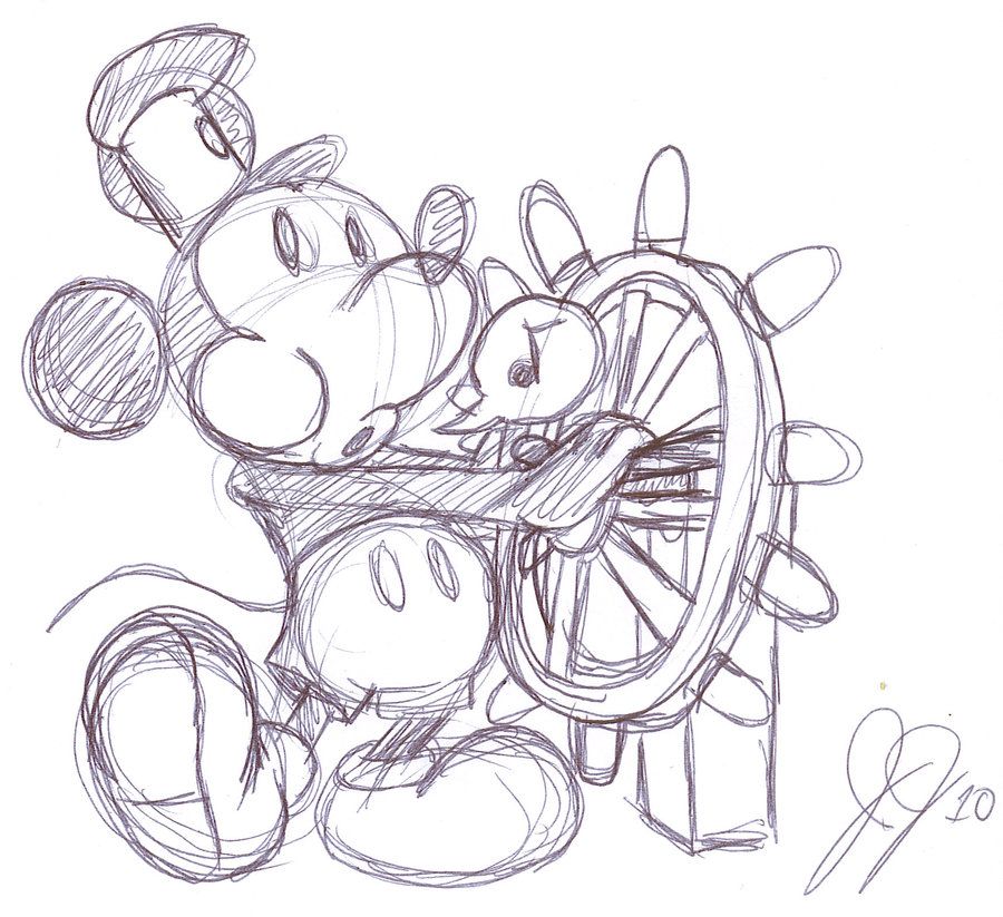 900x823 Steamboat Willie Drawing. Hey, Mickey Disney - Steamboat Sketch
