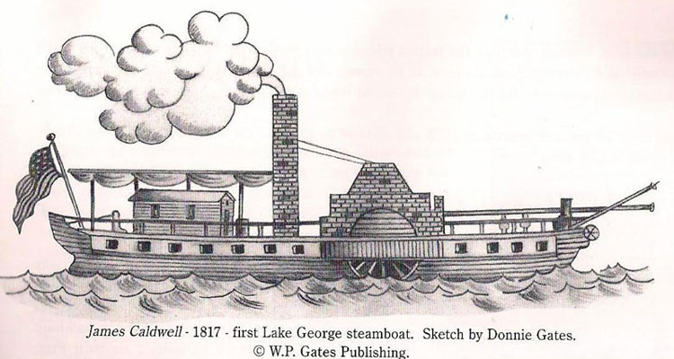 750x400 The Early Years Of The Historic Lake George Steamboat Company - Steamboat Sketch