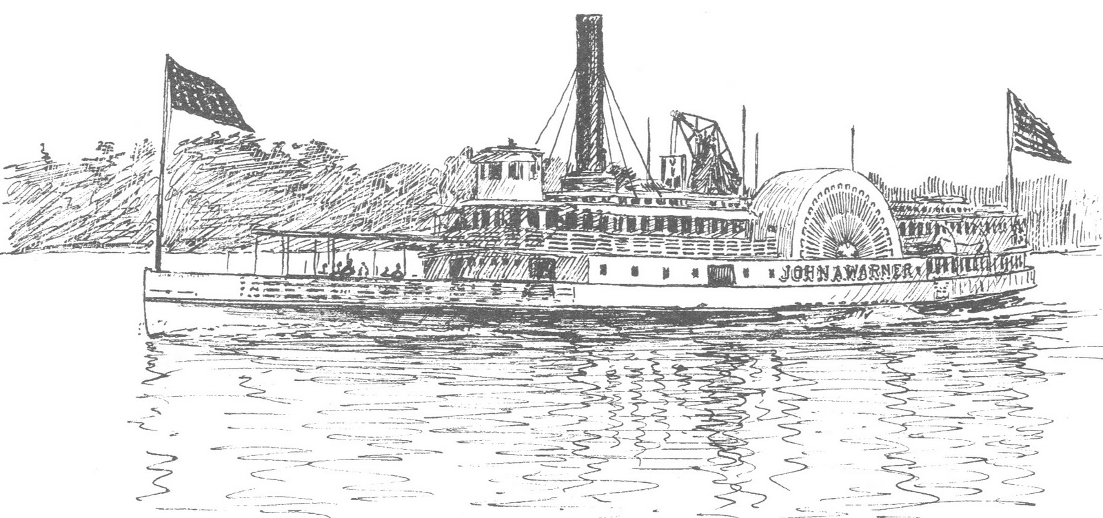 Steamboat Sketch at PaintingValley.com | Explore collection of ...