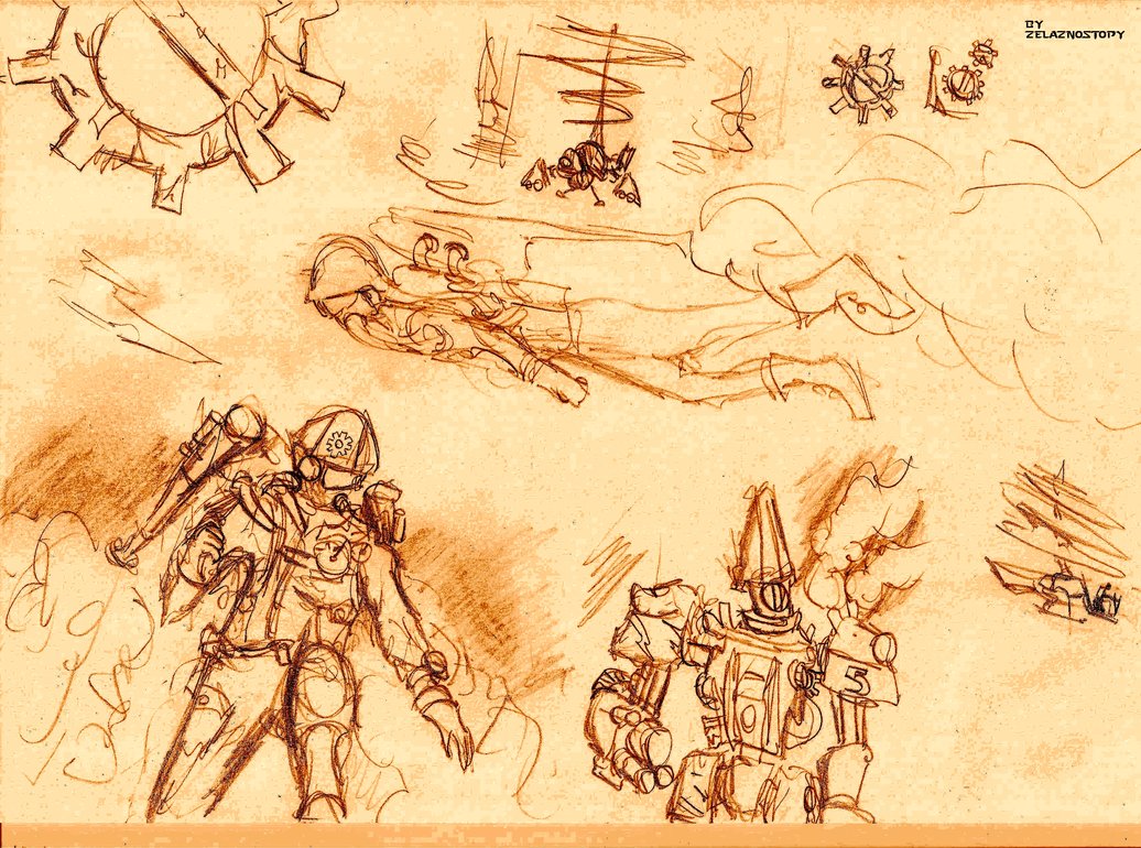 1036x770 Steampunk Sketch By Zelaznostopy - Steampunk Sketch