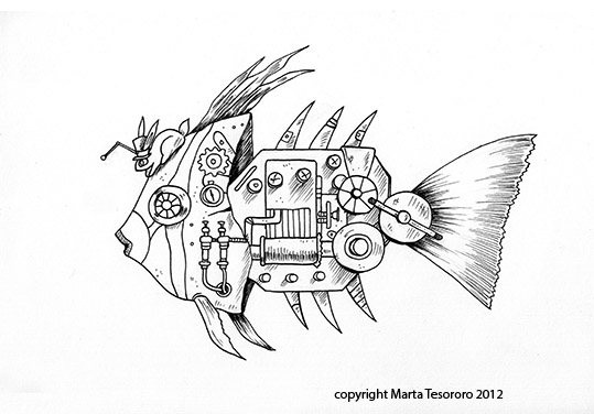 539x376 Steampunk Fish From Zine 02 - Steampunk Sketch