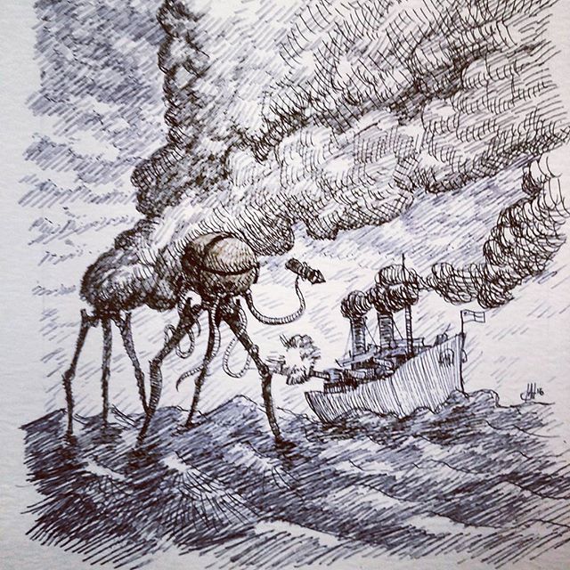 640x640 Thunderchild Sketch. - Steampunk Sketch