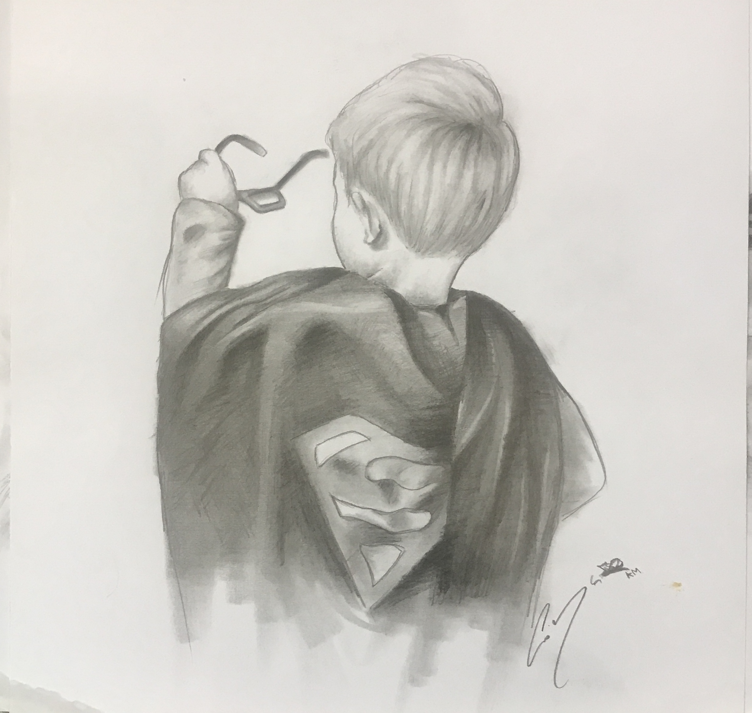 2477x2346 Man Of Steel (Pencil Study) By Chris Morgan. Pencil Study - Steel Sketch