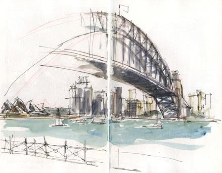 449x350 Quick Sketch Bridges Extract From Five Minute Sketching - Steel Sketch