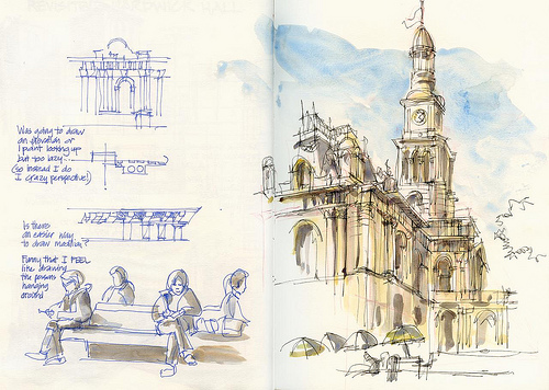 500x356 Town Hall Sketching - Steel Sketch