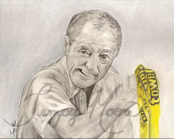 570x454 Pittsburgh Steelers 11x14 Myron Cope Amp Terrible Towel Etsy - Steelers Sketch