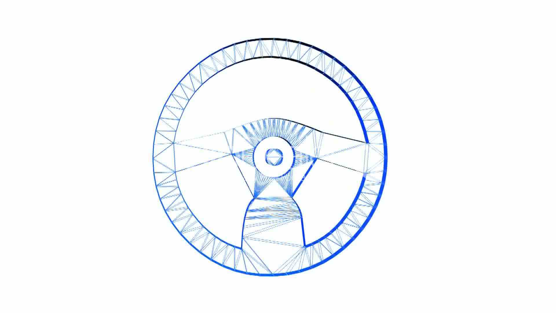 1920x1080 Rotation Of 3d Steering Wheel.drive,vehicle,control,transportation - Steering Wheel Sketch