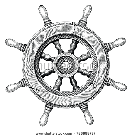 450x470 Collection Of Steering Wheel Ship Drawing High Quality, Free - Steering Wheel Sketch