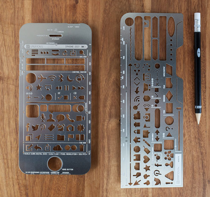 672x630 Sketch Iphone Or Website Mockups With Ui Stencils Kits (Your - Stencil Sketch