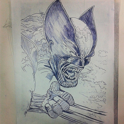 500x500 Drawing - Stencil Sketch