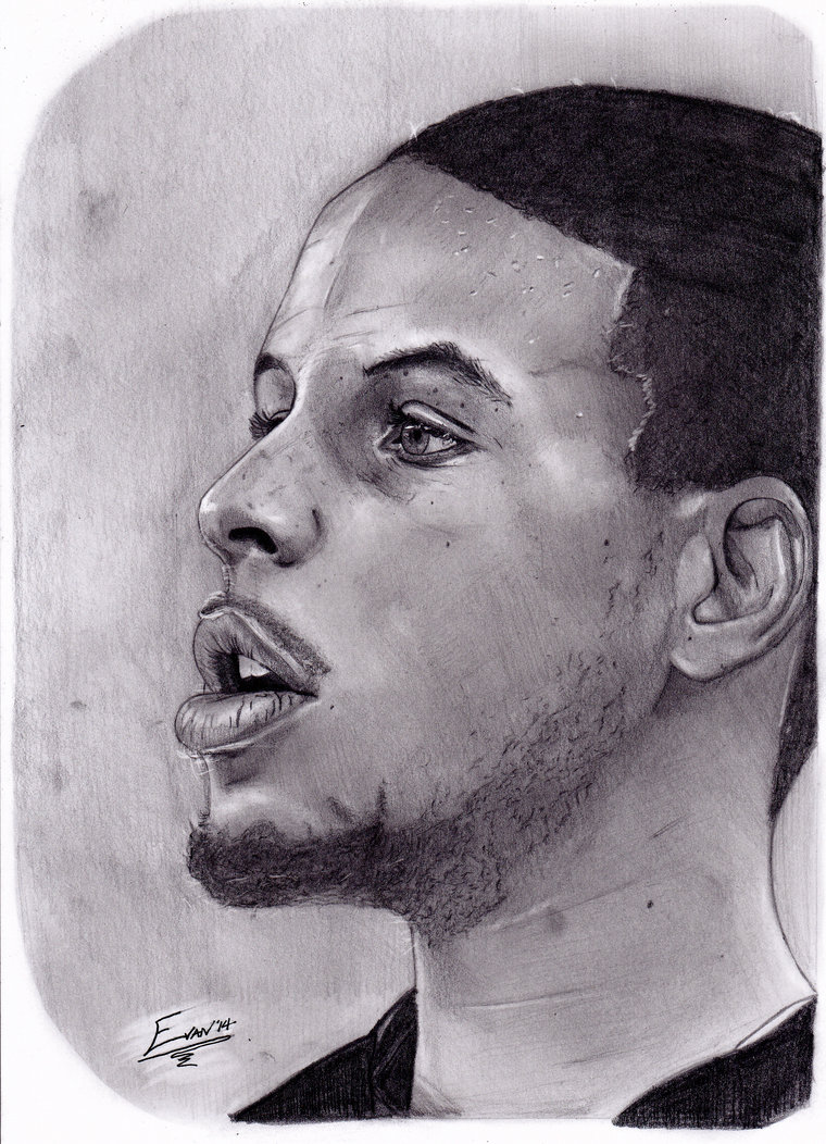 760x1052 Stephen Curry Golden State Warrior By Lightvsright - Stephen Curry Sketch